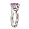 Image 2 : 2.47 ctw Kunzite and Diamond Ring - 14KT White Gold