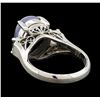 Image 3 : 6.30 ctw Star Sapphire and Diamond Ring - Platinum