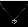 Image 2 : 1.08 ctw Diamond Pendant With Chain - 14KT White Gold