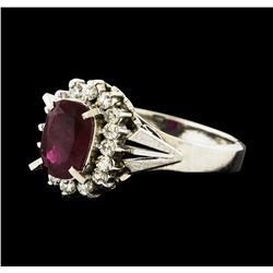 1.17 ctw Ruby and Diamond Ring - Platinum