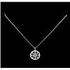 Image 2 : 0.44 ctw Diamond Pendant With Chain - 14KT White Gold