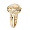 Image 2 : 6.78 ctw Opal, Sapphire, and Diamond Ring - 14KT Yellow Gold