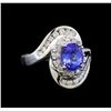 Image 1 : 14KT White Gold 1.91 ctw Tanzanite and Diamond Ring