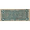 Image 2 : 1864 $5 Confederate States of America Bank Note