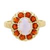 Image 1 : 0.65 ctw Opal and Fire Opal Ring - 14KT Yellow Gold