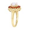 Image 2 : 0.65 ctw Opal and Fire Opal Ring - 14KT Yellow Gold