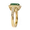 Image 2 : 3.00 ctw Emerald and Diamond Ring - 18KT Yellow Gold