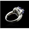 Image 3 : 14KT White Gold 5.21 ctw Tanzanite and Diamond Ring