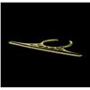 Image 1 : CZ Single Line Bar Ring - Gold Plated