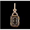 Image 2 : 8.68 ctw Citrine and Diamond Pendant - 14KT Rose Gold