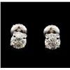 Image 1 : 1.03 ctw Diamond Stud Earrings - 14KT White Gold