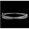 Image 1 : 1.25 ctw Diamond Bangle Bracelet - 14KT White Gold