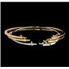 Image 4 : 2.70 ctw Diamond Bangle Bracelets - 14KT Tri Color Gold