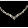 Image 1 : 3.89 ctw Diamond Necklace - 14KT White and Yellow Gold