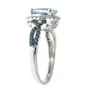 Image 2 : 1.69 ctw Aquamarine and Diamond Ring - 14KT White Gold