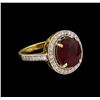 Image 1 : 14KT Yellow Gold 4.98 ctw Ruby and Diamond Ring