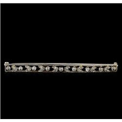 0.42 ctw Diamond Brooch - Platinum