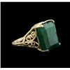 Image 1 : 16.36 ctw Emerald Ring - 14KT Yellow Gold