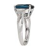Image 2 : 8.28 ctw Topaz and Diamond Ring - 14KT White Gold