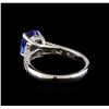 Image 3 : 2.15 ctw Tanzanite and Diamond Ring - 14KT White Gold