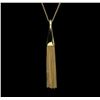 Image 2 : Chain Tassel Metal Necklace - Gold Plated
