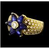 Image 1 : 2.93 ctw Sapphire and Diamond Ring - 18KT Yellow Gold