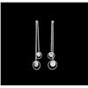 Image 1 : Crystal Earrings - Rhodium