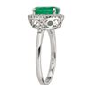 Image 2 : 1.83 ctw Emerald and Diamond Ring - 14KT White Gold