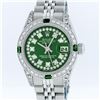 Image 1 : Rolex Stainless Steel Green String Diamond VVS DateJust Ladies Watch