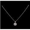 Image 2 : 14KT White Gold 1.07 ctw Diamond Pendant With Chain