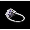 Image 3 : 2.42 ctw Tanzanite and Diamond Ring - 14KT White Gold