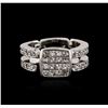 Image 2 : 14KT White Gold 1.15 ctw Diamond Ring