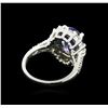 Image 3 : 14KT White Gold 5.91 ctw Tanzanite and Diamond Ring