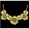 Image 2 : Crystal Necklace - Gold Plated