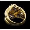 Image 3 : 2.16 ctw Sapphire and Diamond Ring - 18KT Yellow Gold