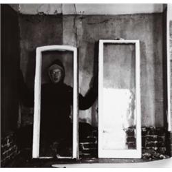 RALPH EUGENE MEATYARD (American, 1925-1972) UNTITLED (MICHAEL WITH DISCARDED WINDOWS) signed by M...