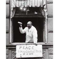 AARON SISKIND (American, 1903-1991) HARLEM PEACE MEALS titled, dated and signed in pencil on vers...