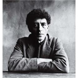 IRVING PENN (American, b. 1917) ALBERTO GIACOMETTI, PARIS titled, dated “GIACOMETTI, PARIS, 1950”...