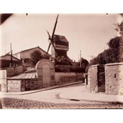 EUG»NE ATGET (French, 1857-1927) LE MOULIN DE LA GALETTE titled “Le Moulin de la Galette” and num...