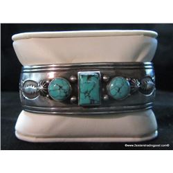 Aaron Toadlena Sterling Silver Cuff