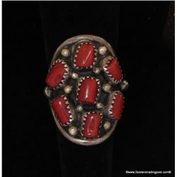 Blake & Velma Lesansee Coral Sterling Ring