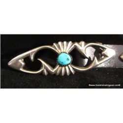 Sterling & Turquoise Black Leather Belt