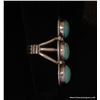 Image 7 : Robert Becenti Turquoise and Sterling 3 Stone Ring