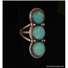 Image 8 : Robert Becenti Turquoise and Sterling 3 Stone Ring