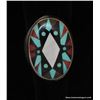 Image 8 : Shirley Baca Oval Inlay and Sterling Ring