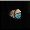 Image 8 : Oval Inlay of Opal, Turquoise and Coral Ring