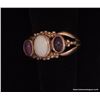 Image 2 : Oval Opal and Amethyst Sterling Ring