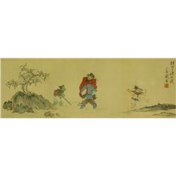 Pu Xinyu 1896-1963 Watercolour on Silk