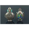 Image 1 : 2 Pc Silver Snuff Bottles with Coral Decoration