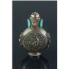 Image 2 : 2 Pc Silver Snuff Bottles with Coral Decoration